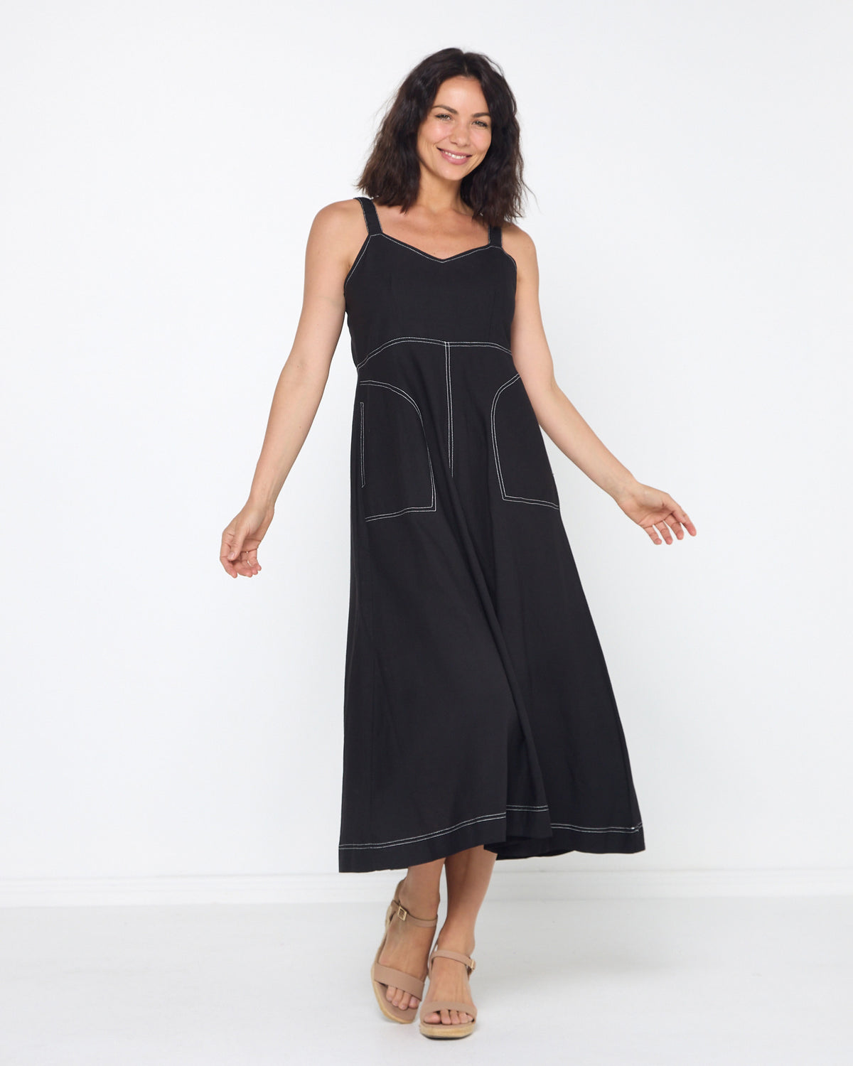 Bridgewater Strappy Dress - Black