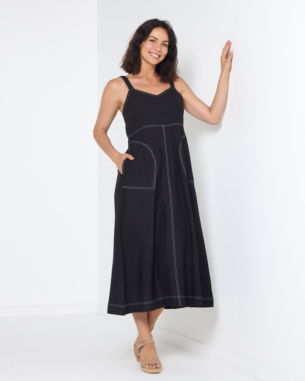 Bridgewater Strappy Dress - Black