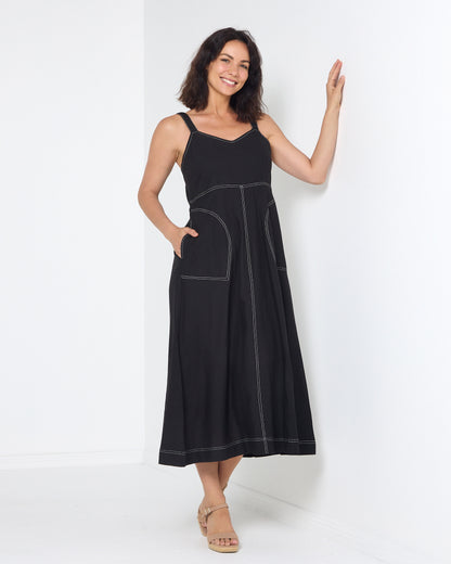 Bridgewater Strappy Dress - Black