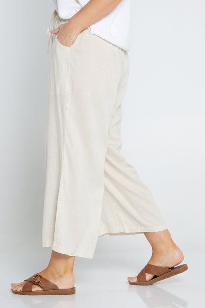 Thalia Linen Pants - Flax