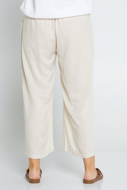 Thalia Linen Pants - Flax