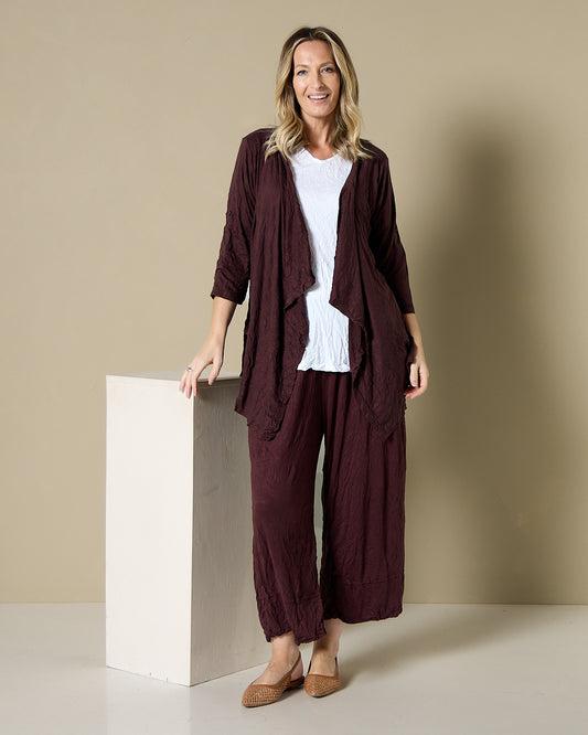 Teegan Crush Cardigan - Chocolate