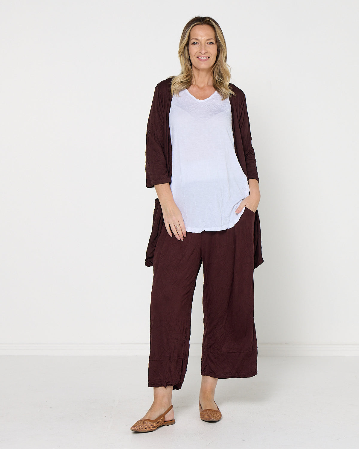 Teegan Crush Cardigan - Chocolate