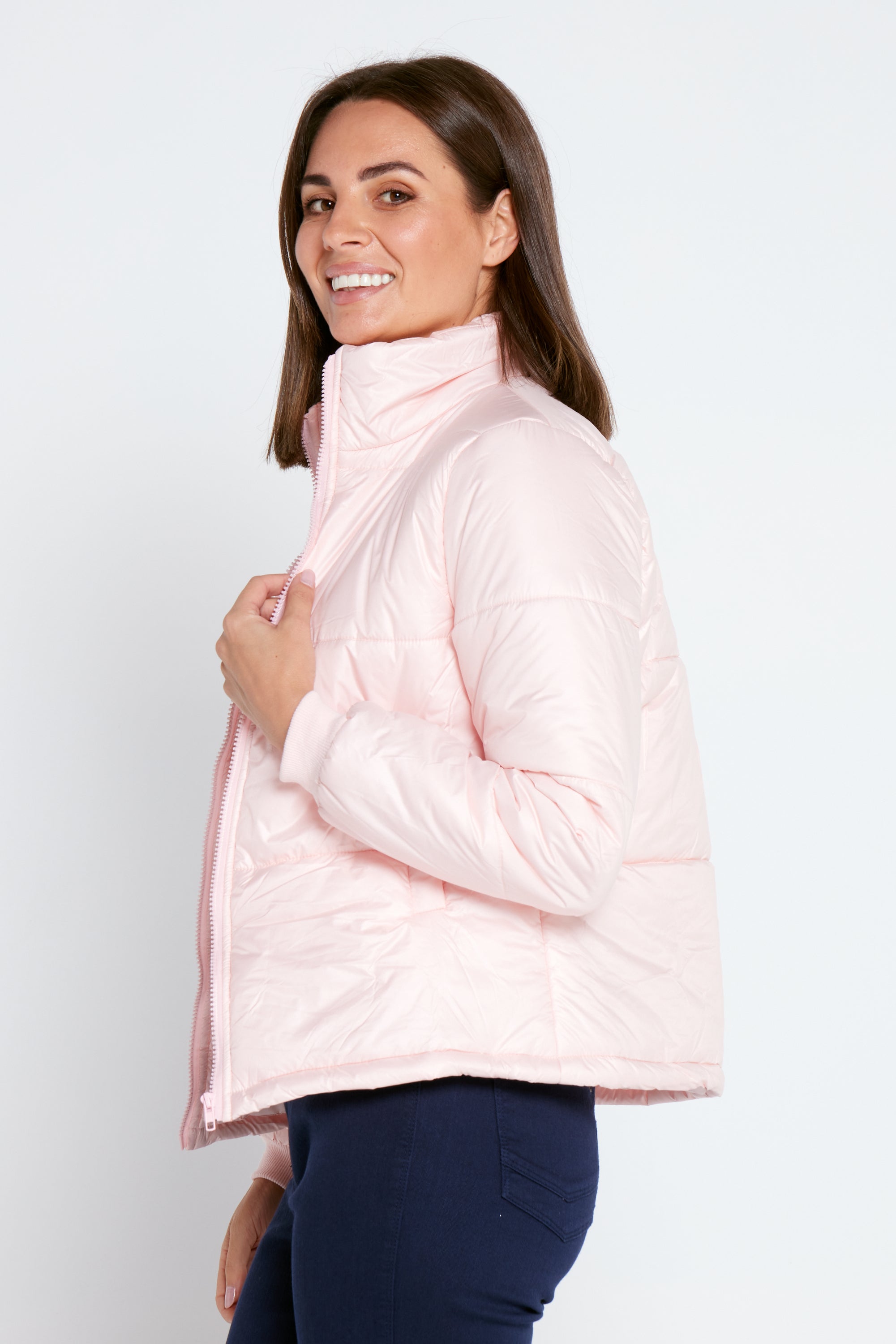 Pastel puffer store jacket