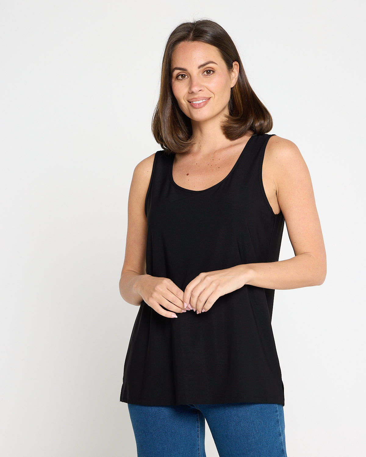 Long Line Tank - Black