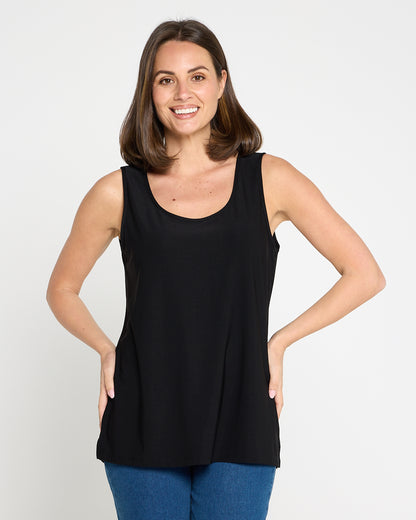 Long Line Tank - Black