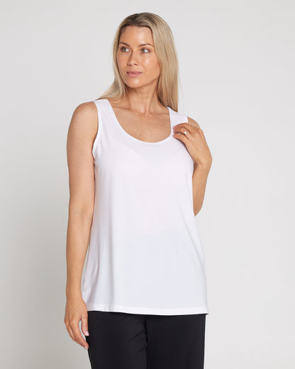 Long Line Tank - White