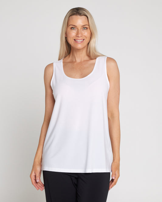 Long Line Tank - White