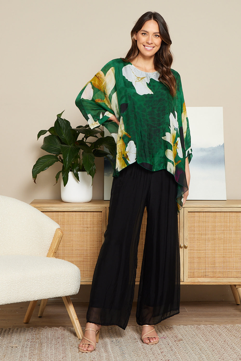 Raw Silk Pants With Lace – Ammara Khan