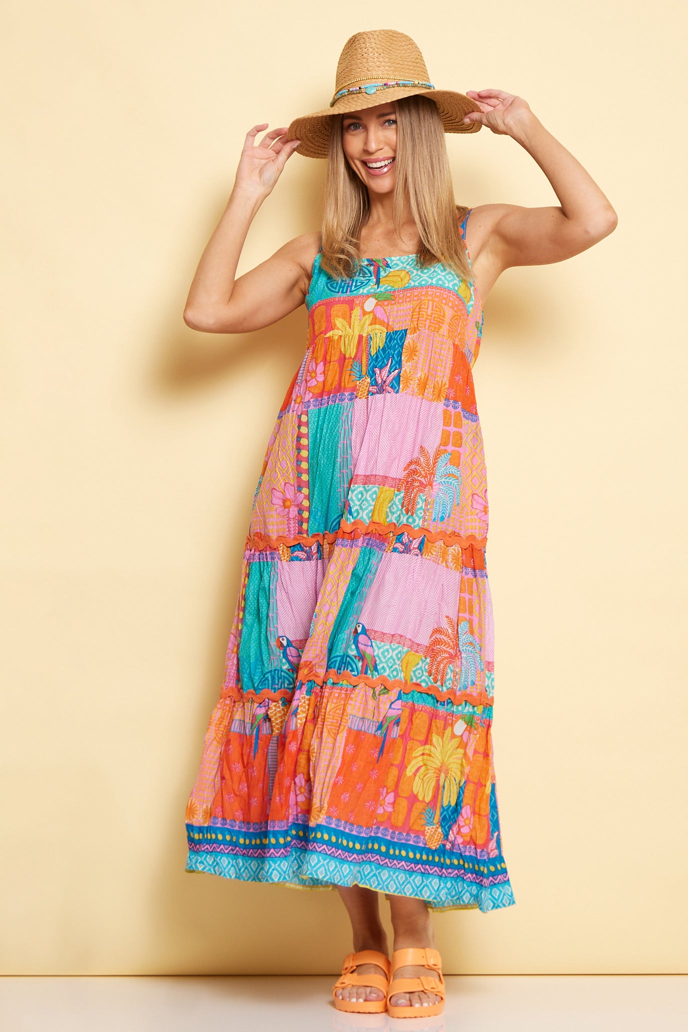 Luna Cotton Maxi Dress Candy TULIO Fashion