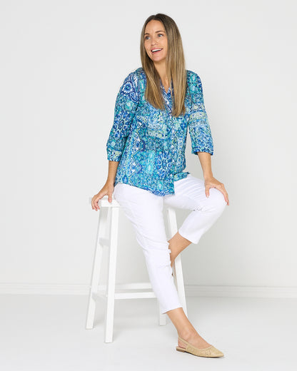 Sara Cotton Pants - White