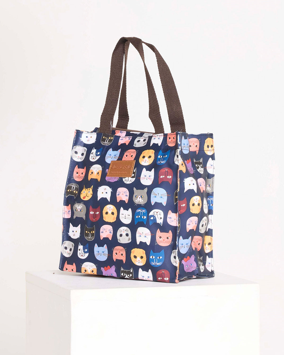 Whisker Faces Lunch Bag – Navy