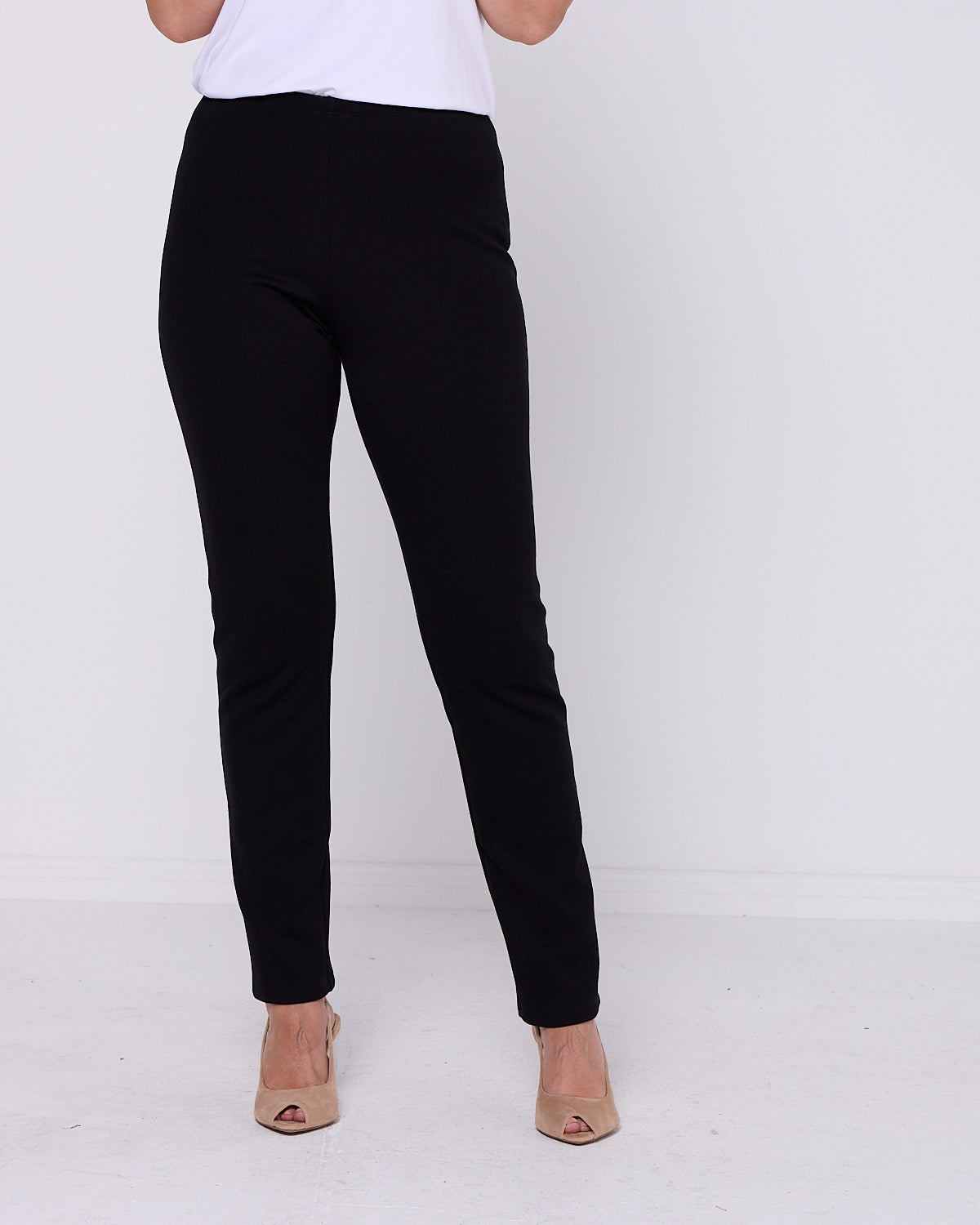 Lux Fleece Ponte Pant - Black
