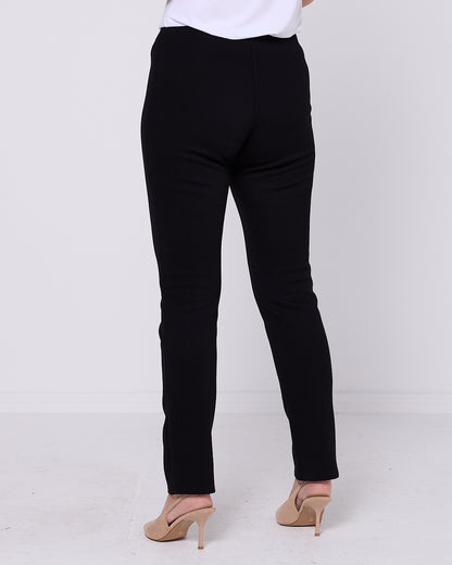 Lux Fleece Ponte Pant - Black