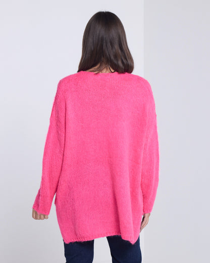 Lyon Relaxed Jumper - Hot Pink