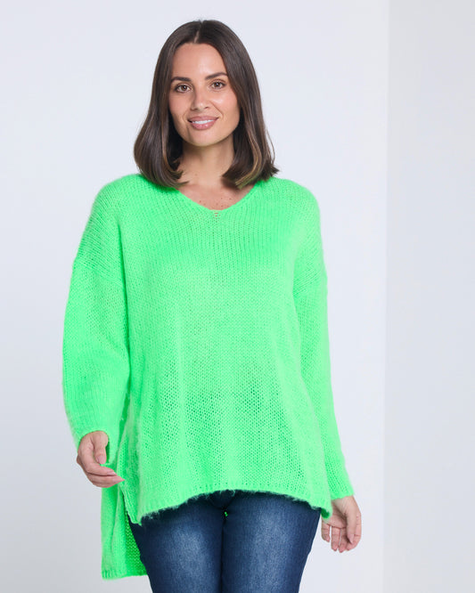 Lyon Relaxed Jumper - Lime