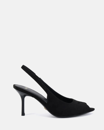 Marcella Heel - Black Suede