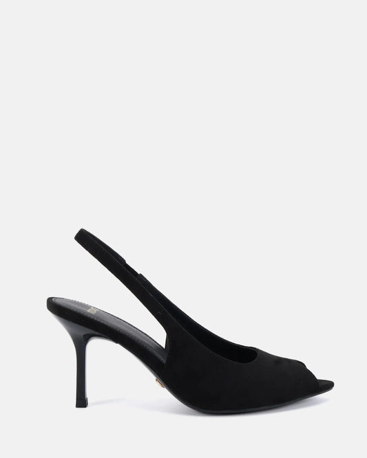 Marcella Heel - Black Suede