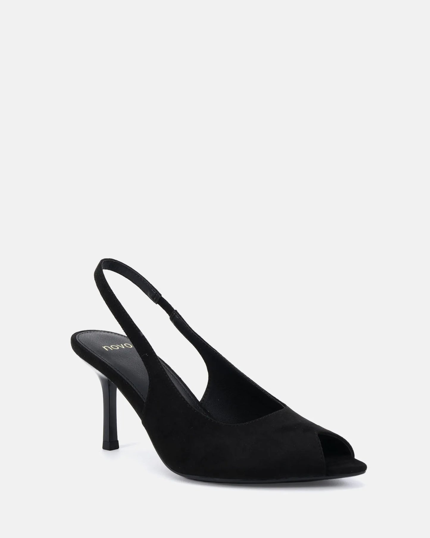 Marcella Heel - Black Suede