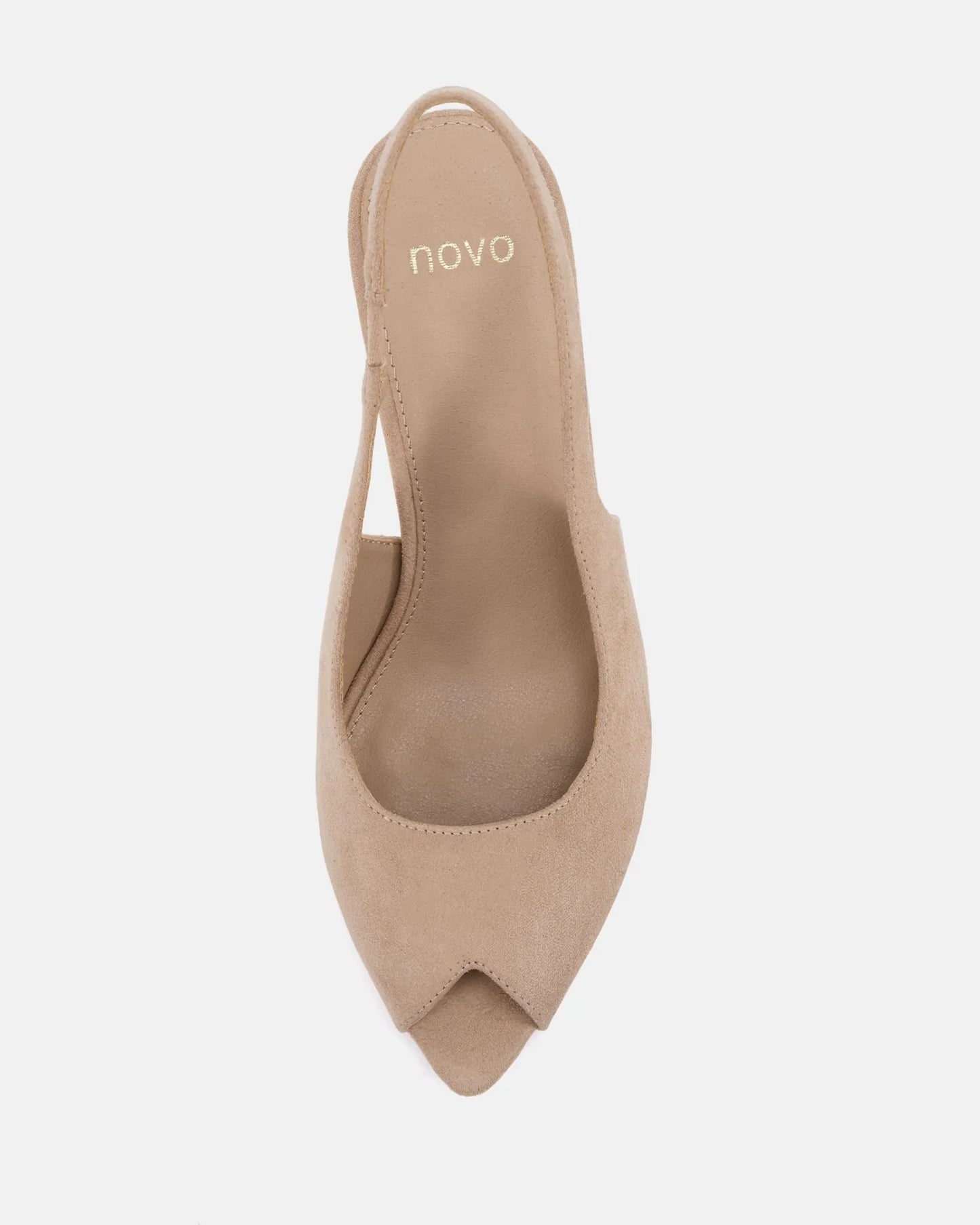 Marcella Heel - Neutral Suede