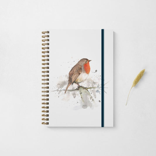 Red Bird Robin Notebook by Meg Hawkins