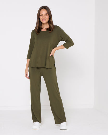 Charlie Bamboo Top - Khaki