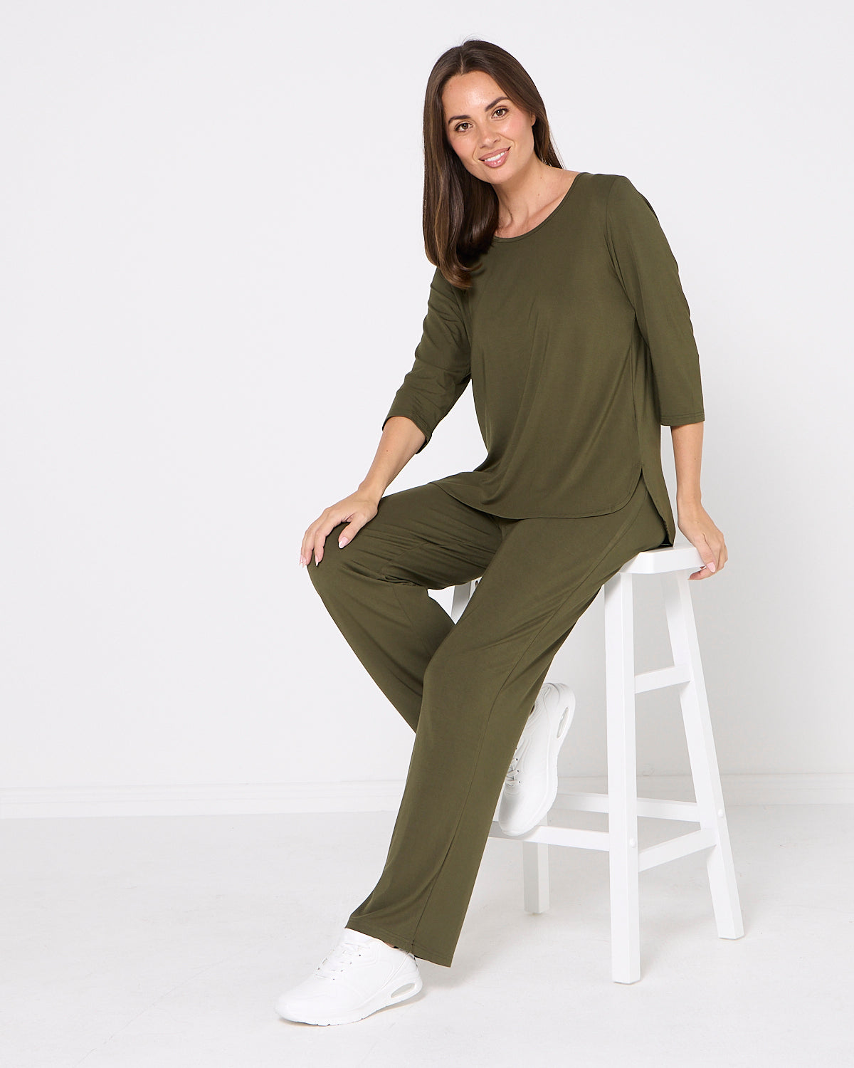 Charlie Bamboo Top - Khaki