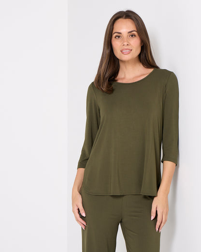 Charlie Bamboo Top - Khaki