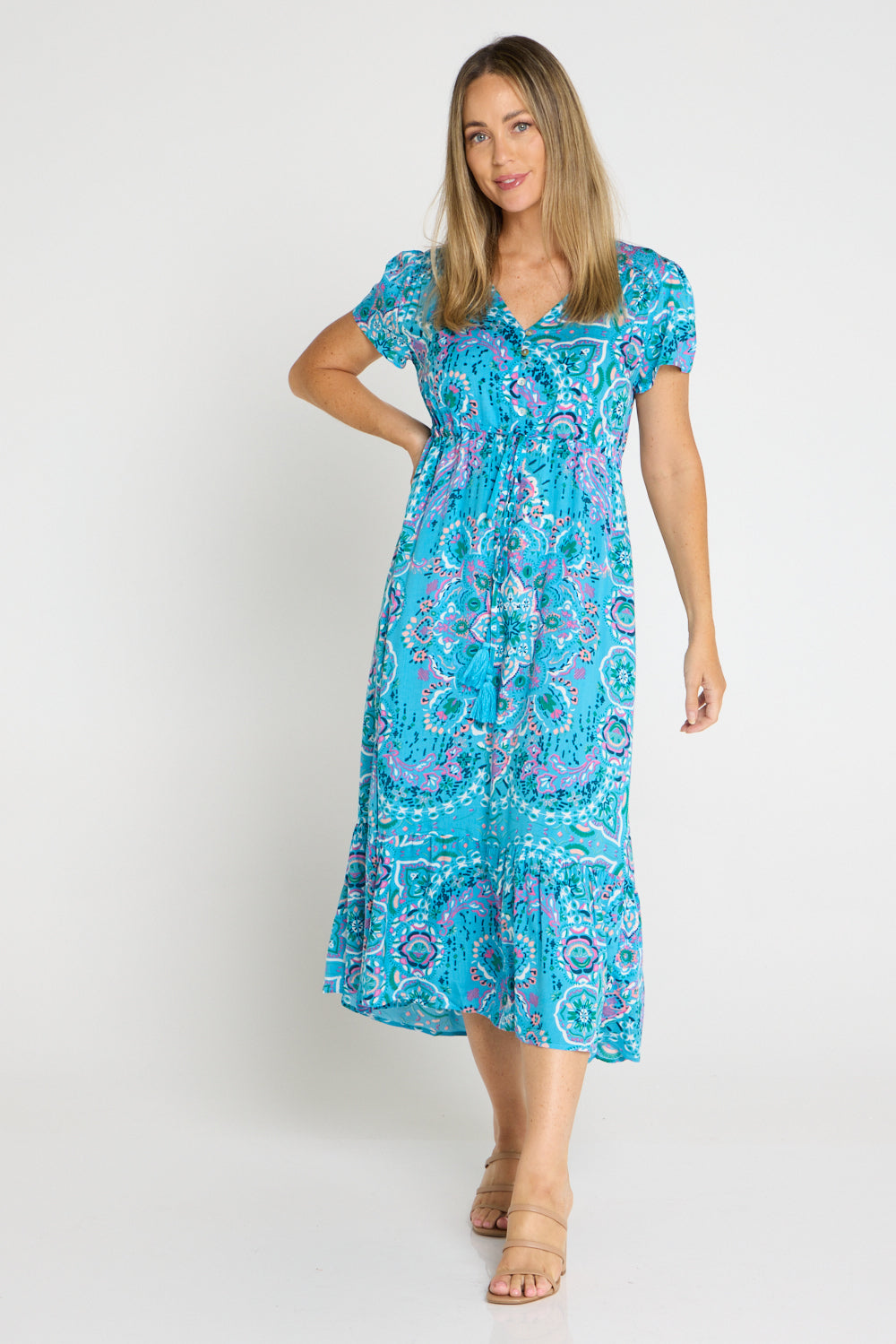 Mahlia Dress - Evie Aqua