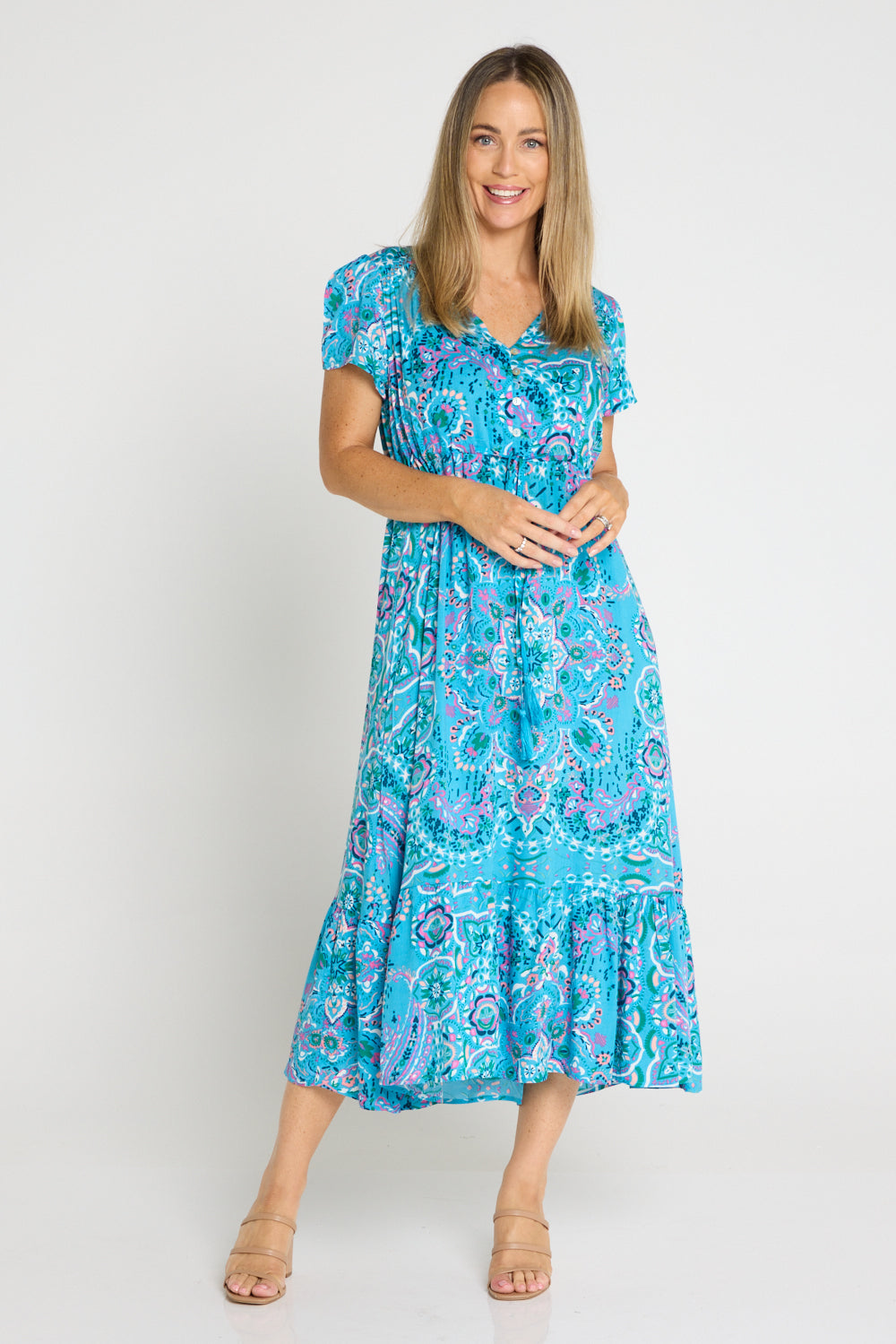 Mahlia Dress - Evie Aqua