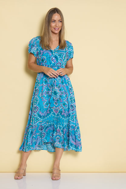 Mahlia Dress - Evie Aqua