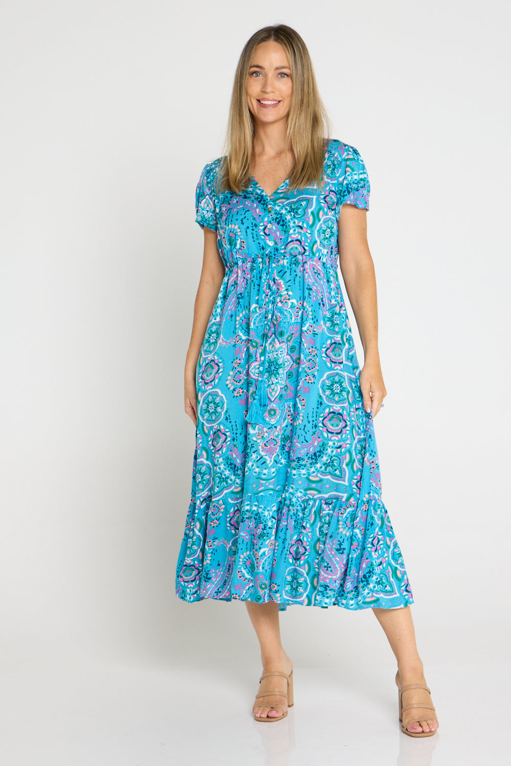 Mahlia Dress - Evie Aqua