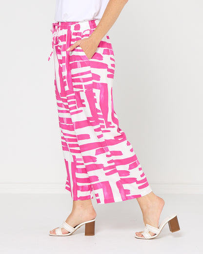 Aiko Linen Pants - Pink Wash