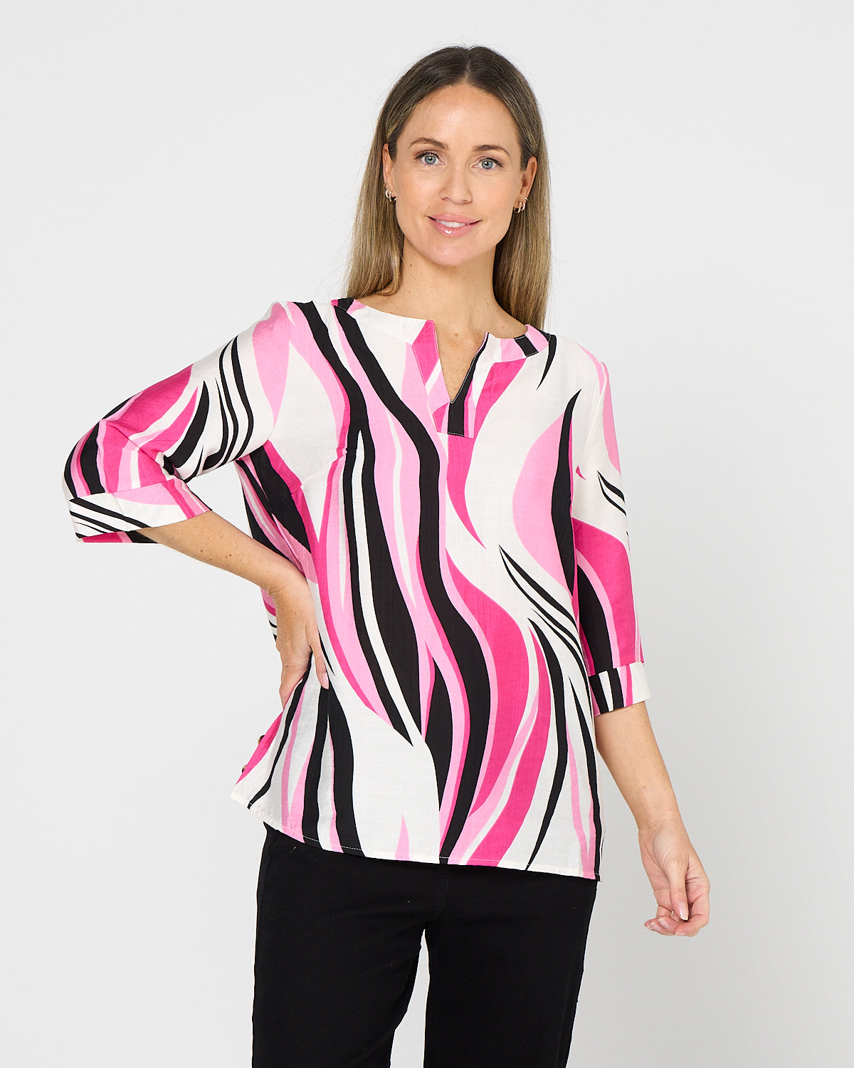 Brisa Top - Pink Flame