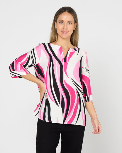 Brisa Top - Pink Flame
