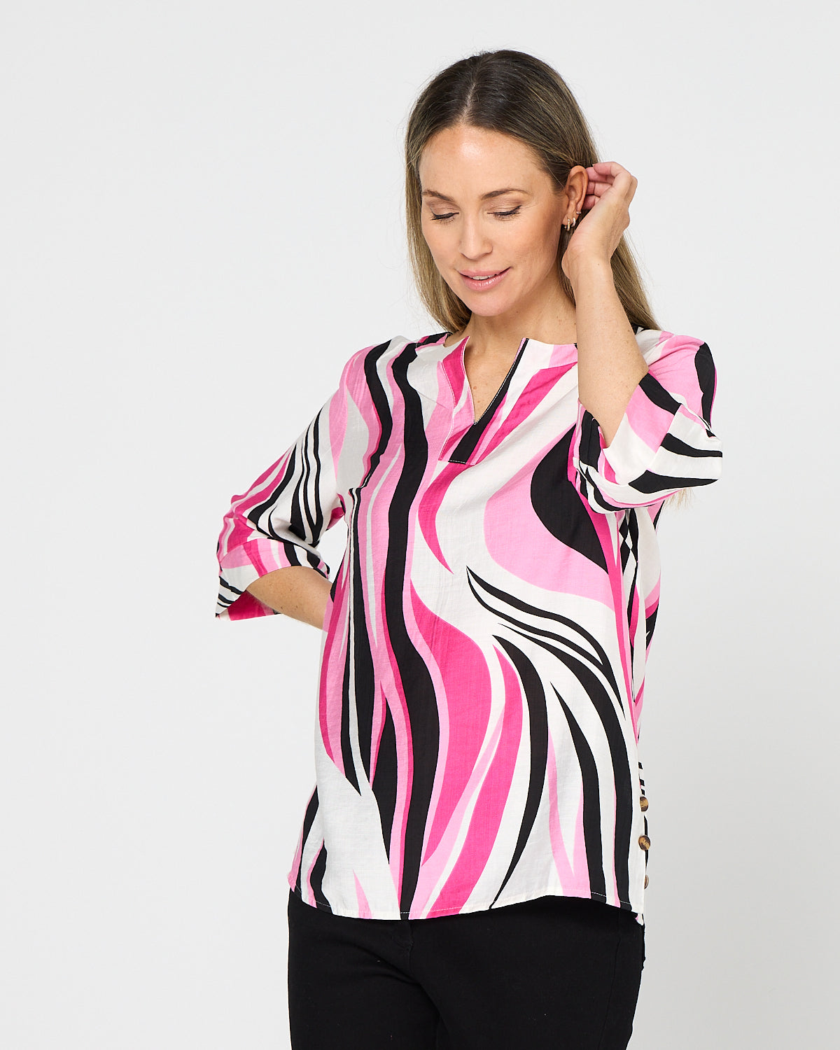 Brisa Top - Pink Flame