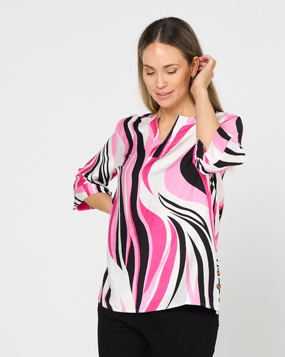 Brisa Top - Pink Flame