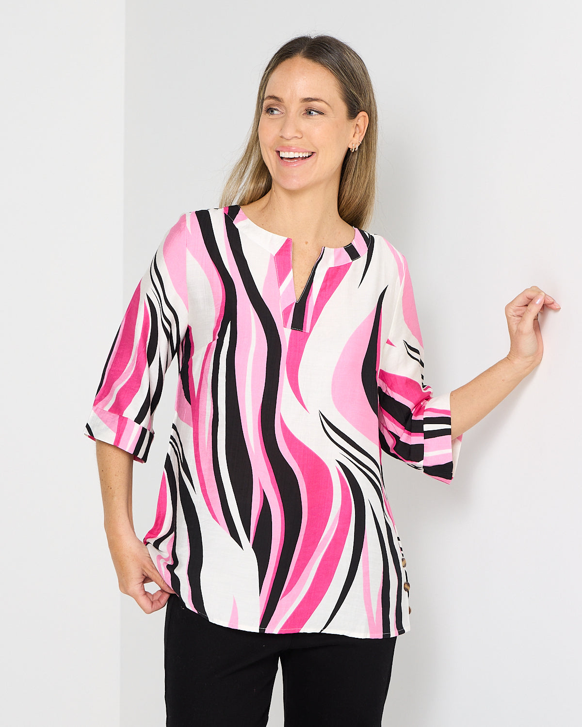 Brisa Top - Pink Flame