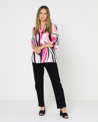 Brisa Top - Pink Flame