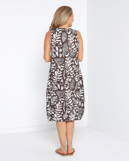 Malaya Sleeveless Dress - Mocha