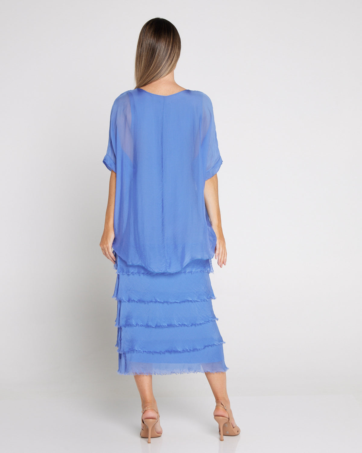 Margo Silk Dress - Blue Turco