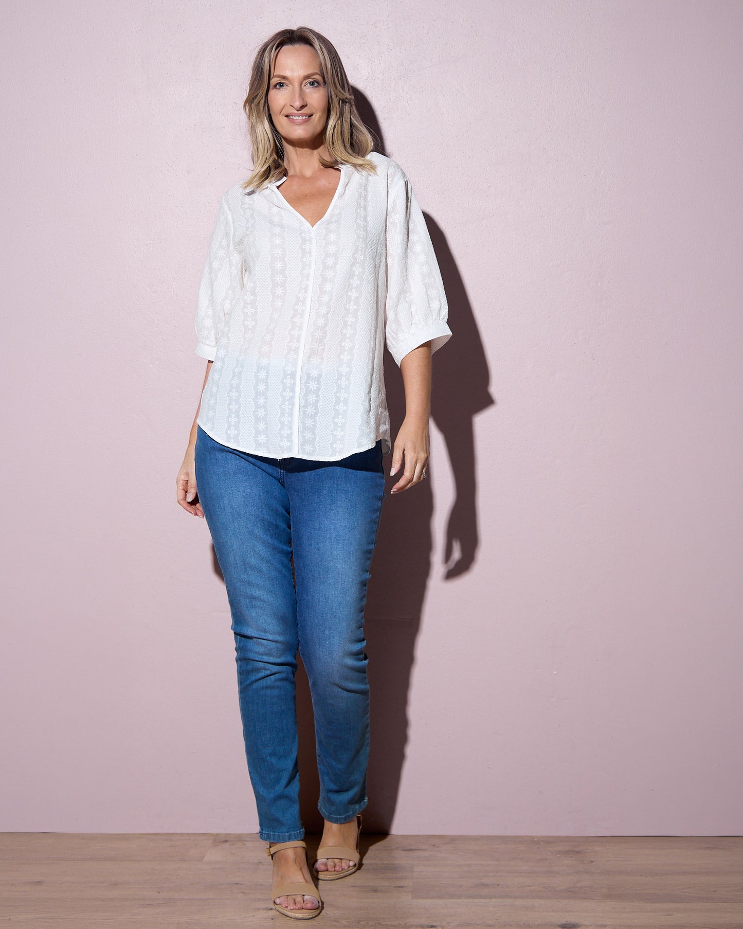 Flower Fields Top - White