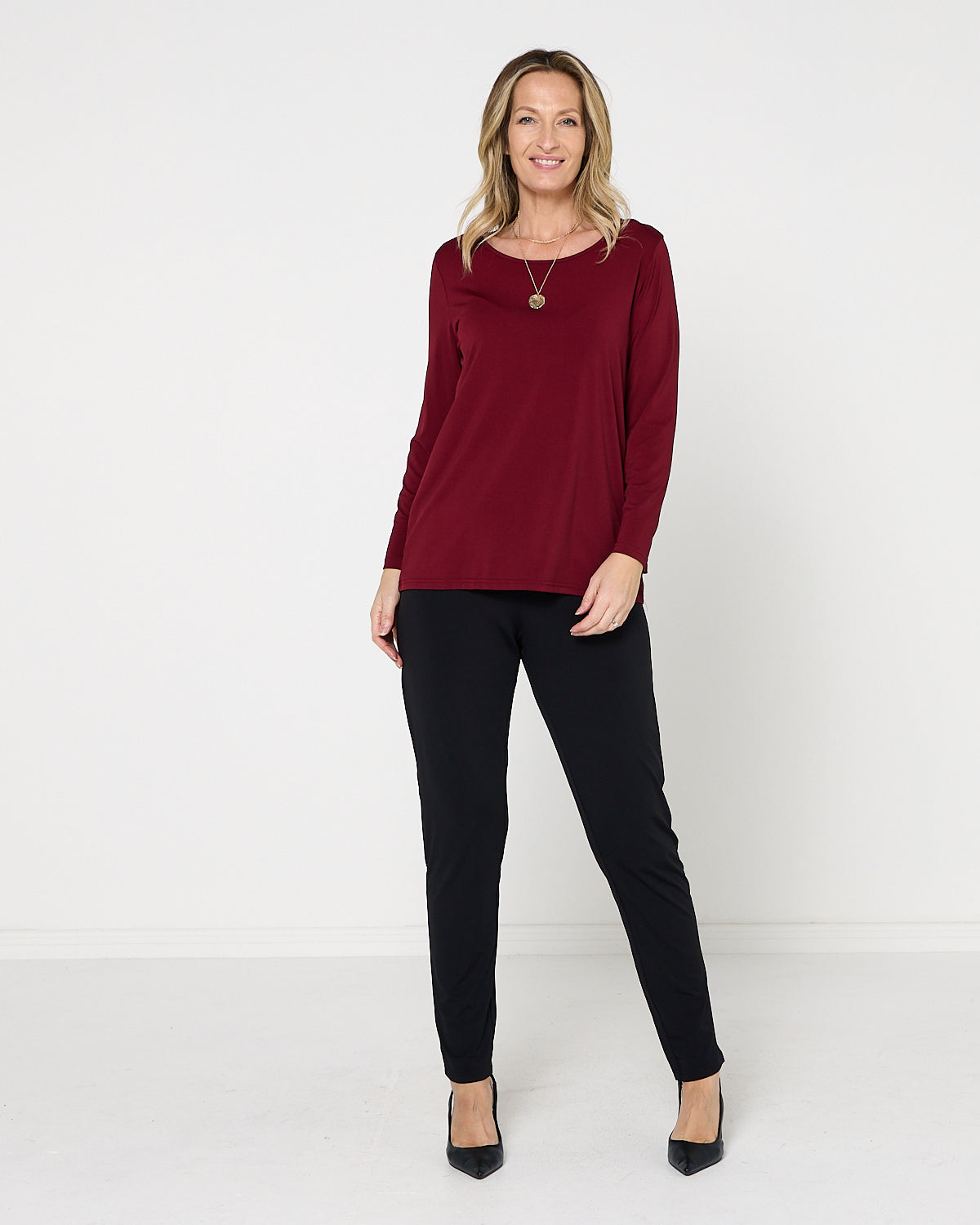 Marsden Top  - Burgundy