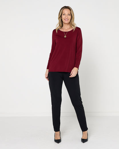 Marsden Top  - Burgundy
