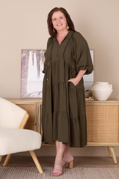 Mata Dress - Khaki