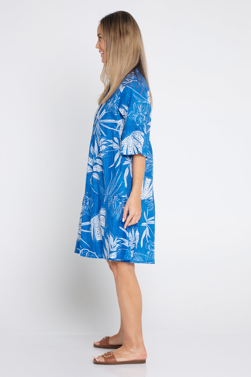 Maya Petite Dress - Mono Indigo
