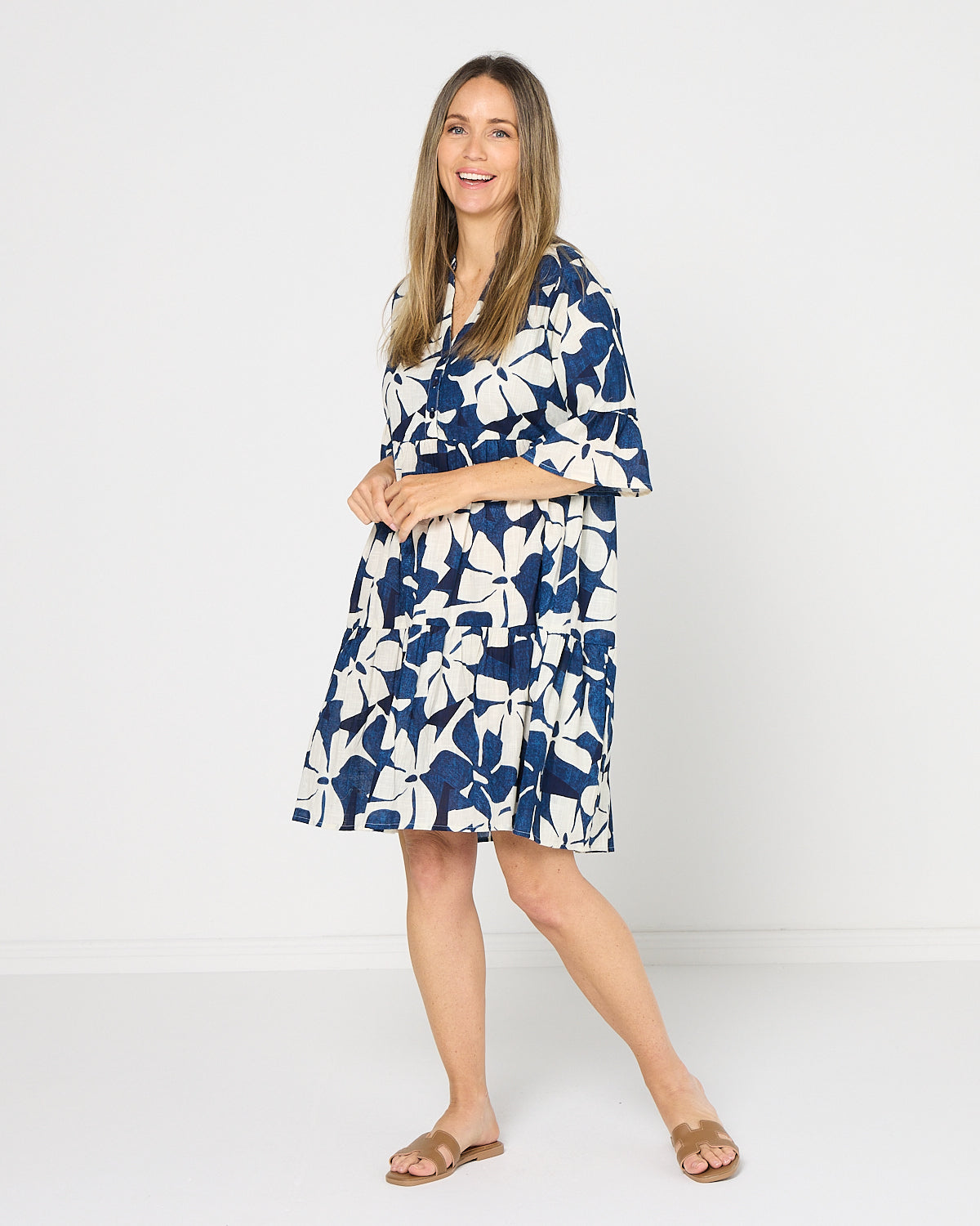 Maya Petite Dress - Navy Floral