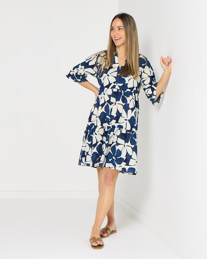 Maya Petite Dress - Navy Floral