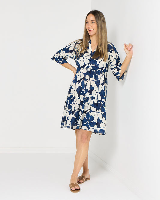 Maya Petite Dress - Navy Floral