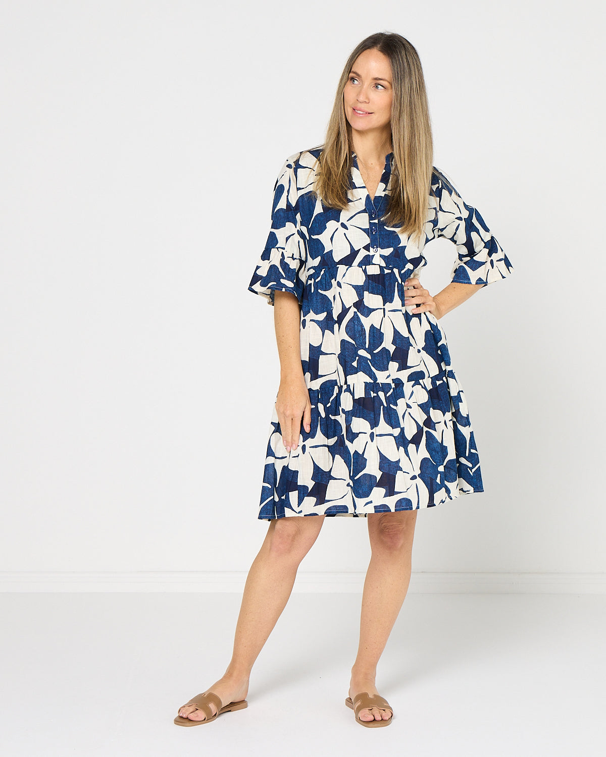 Maya Petite Dress - Navy Floral